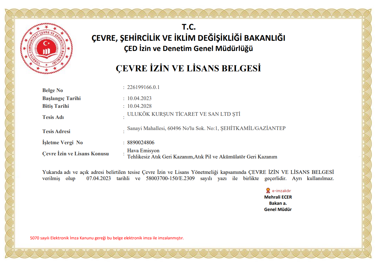 ulukök kurşun